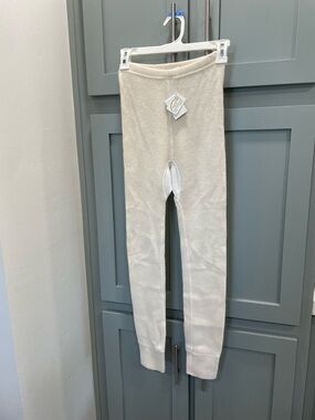 Cream Kids Thermal Leggings angora wool with Elastic Waistband